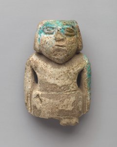 Statuette af en stående mand, tidlig dynastisk periode, ca. 3000-2675 f.v.t. (fajance) af Egyptian Egyptian