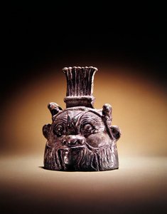 Klokke i form af Bes (bronze) af Egyptian Ptolemaic Period