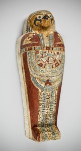 Majsmumie, 332-150 f.Kr. (træ, ler, sand, majs og hør) af Egyptian Ptolemaic Period