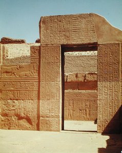 Porten til den tredje Hypostyle Hall af Egyptian Ptolemaic Period