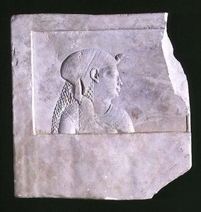 Billedhuggermodel af en gudinde, ca. 246-222 f.Kr. (kalksten) af Egyptian Ptolemaic Period