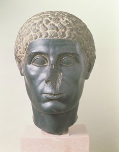 Brooklyn Black Head, muligvis fra Mitrahineh, sen ptolemæisk periode (ca. 50 f.Kr.) (diorit) af Egyptian Ptolemaic Period