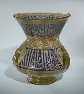 Moskelampe i navnet al Malik al Nasu Muhammad, ca. 1300-1340 (emaljeret glas)