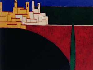San Gimignano, 1999 (akryl på papir)