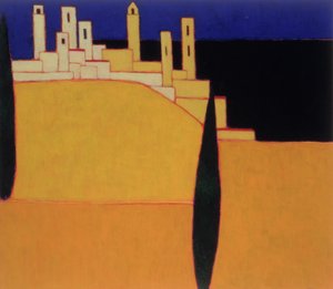 San Gimignano, Toscana, 2000 (akryl på lærred)