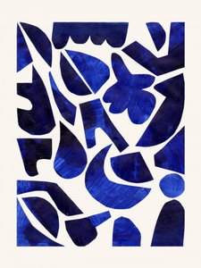 Indigo – abstrakte former af Ejaaz Haniff