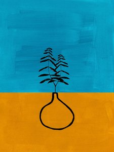 Fredfyldt blå-gul plante af Ejaaz Haniff