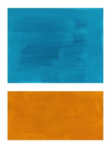 Teal-orange abstrakt af Ejaaz Haniff