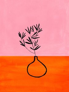 Plante i levende lyserød-orange farver af Ejaaz Haniff