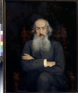 Portræt af historikeren Constantin Bestoujev Rioumine (Bestoujev-Rioumine) (1829-1897) - Maleri af Ekaterina Sergeevna Zarudnaya Kavos (1862-1918), olie på lærred (101x79 cm) af Ekaterina Sergeevna Zarudnaya-Kavos