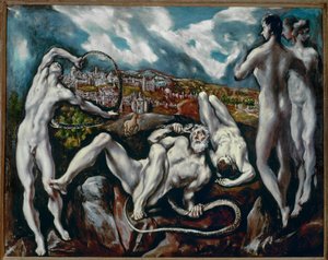 Laokoon og hans sønner (maleri på lærred) af El (1541-1614) Greco