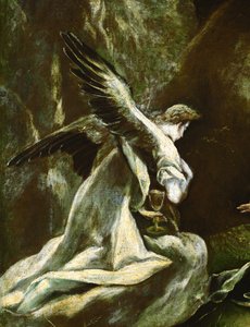 Smerten i haven: engel (maleri på lærred) af El (1541-1614) Greco