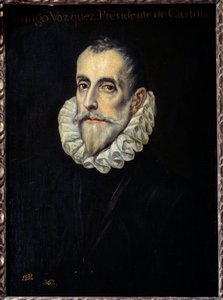 Portræt af Rodrigue Vazquez, formand for Finansrådet og Castilla Maleri af Domenikos Theotokopoulos dit El Greco (1541-1614) 1500-tallet søn. 0,66x0,4m. Madrid, Prado-museet af El Greco