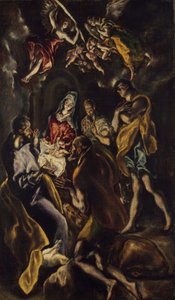 Hyrdernes tilbedelse, ca. 1612-14 (olie på lærred) af El Greco