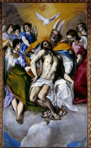 Treenighedsmaleriet af Domenikos Theotokopoulos Dit El Greco (1540-1614) 1577 Søn. 3x1,79 m Madrid, Prado-museet af El Greco