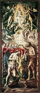 Kristi dåb (olie på lærred af El Greco