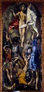 Kristi opstandelse. Maleri af Domenikos Theotokopoulos Dit El Greco (1540-1614) af El Greco