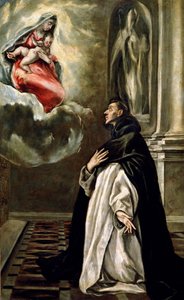 Vision of St. Hyacinth (olie på lærred) af El Greco