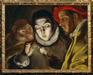 Abe, dreng og mand tænder et lys af El Greco