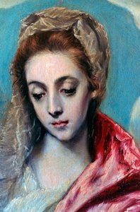 Hellig familie med St Anne detalje, c1590-1595 af El Greco