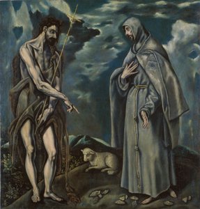 Sankt Johannes Døberen og Sankt Frans af Assisi af El Greco