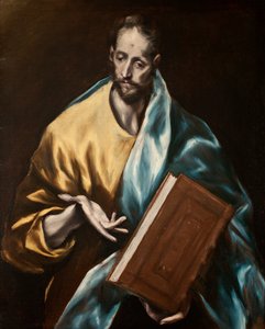 Spansk:  El apóstol Santiago el Menor Apostel Sankt Jakob den Lille af El Greco