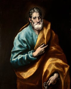 Spansk: San Pedro Apóstol Apostel Sankt Peter af El Greco