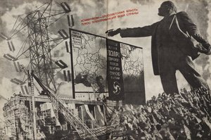 Kommunisme er den sovjetiske regering plus elektrificeringen af hele landet, 1933. af Eliezer Markowich Lissitzky