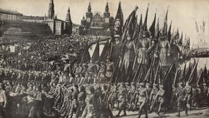 Illustration fra USSR Builds Socialism, 1933. af Eliezer Markowich Lissitzky