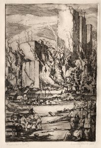 Flod og By af Elbridge Gerry Peirce