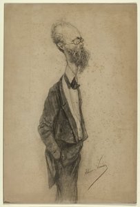 Karikaturportræt af maleren Willem Johannes Oppenoorth