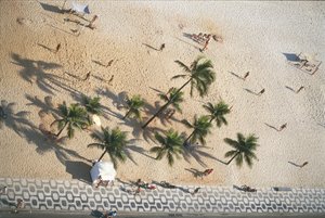 Brasilien, Rio de Janeiro, Ipanema Beach, luftfoto (foto)