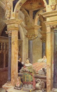 Og tænk ikke på det snævre rum mellem en vugge og en grav (farve litho) af Eleanor Fortescue Brickdale