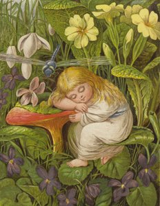 Men han var kun sunket i en drøm om glæde (farve litho) af Eleanor Fortescue Brickdale