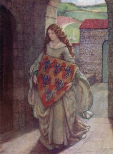 Elaine (farve litho) af Eleanor Fortescue Brickdale