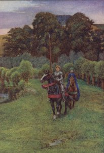 Illustration til Idylls Of The King af Alfred Lord Tennyson (farve litho) af Eleanor Fortescue Brickdale