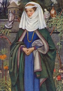 Illustration til Idylls Of The King af Alfred Lord Tennyson (farve litho) af Eleanor Fortescue-Brickdale
