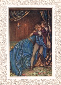 Lancelot og Guinevere Together, illustration fra 