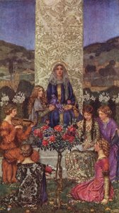 Vor Frue synger Magnificat, Med toner, der overgår sødt (farve litho) af Eleanor Fortescue Brickdale