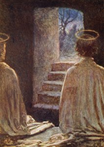 Den tomme grav (farve litho) af Eleanor Fortescue Brickdale