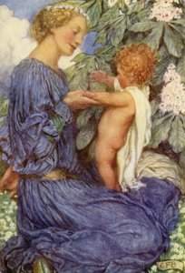 Den sidste tur sammen (farve litho) af Eleanor Fortescue Brickdale