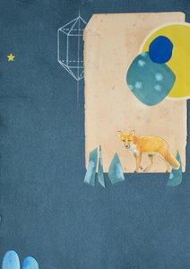 Jæger. 2016 (akvarel og blyant på papir med blandede medier) af Eleanor Grafton