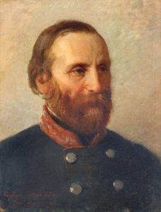 Portræt af den sande general Giuseppe Garibaldi
