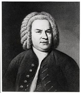 Portræt af Johann Sebastian Bach, tysk komponist