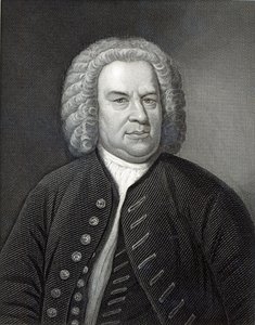 Portræt af Johann Sebastian Bach, tysk komponist
