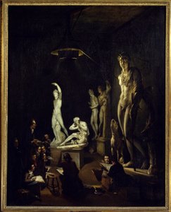 Casting room of the Royal Academy of London in 1770 Painting by Elias Martindani