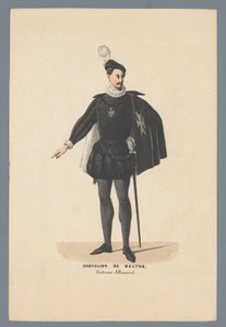 Chevalier De Malthe, tysk kostume (titel på objekt)