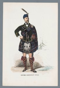 Skotsk kostume. (1800-tallet.) (titel på objektet)