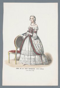 Dame af det franske hof. XVIII Century (under Louis XV) (titel på objekt)