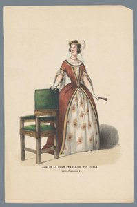 Dame af det franske hof XVI århundrede. under Francois I (titel på objekt) af Elias Spanier